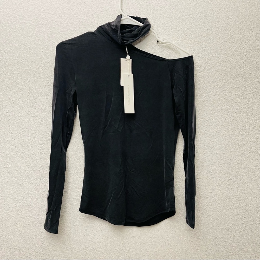 NWT✨ Jonathan Simkhai Standard Cutout Turtleneck Top - Picture 3 of 7